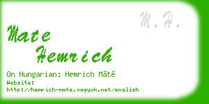 mate hemrich business card